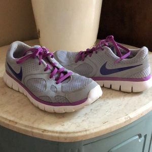 Purple and gray Nike’s